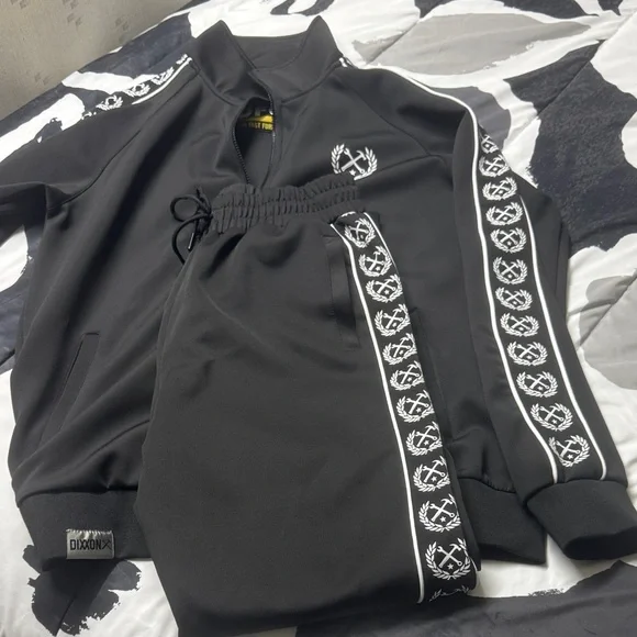 Dixxon Black Zip-Up Jacket and pants with Logo Accents - Picture 8 of 8